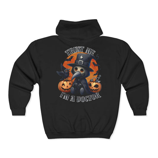 Plague Doctor Unisex Zip-Up Hoodie