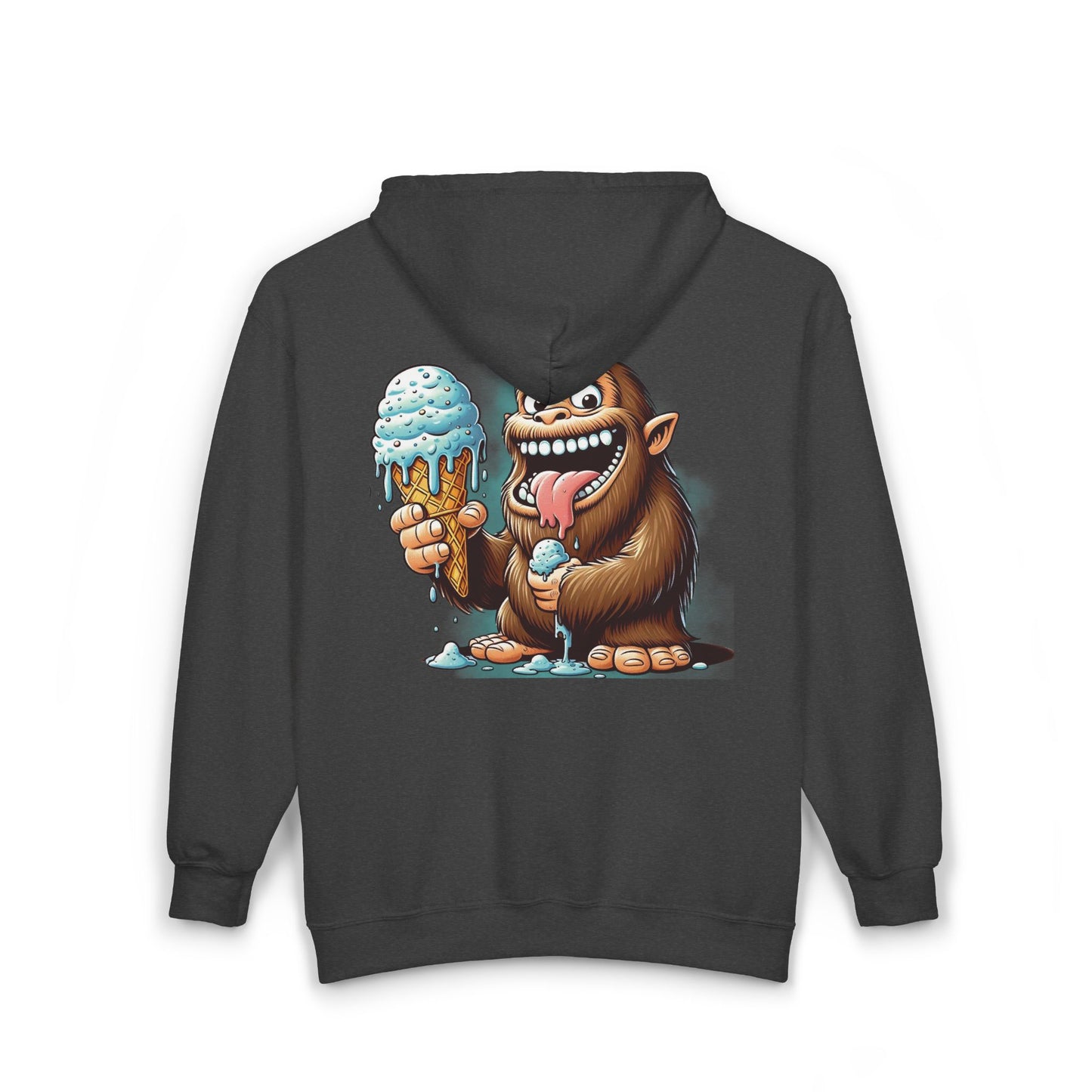 Sasquatch Ice Cream Unisex Zip-Up Hoodie