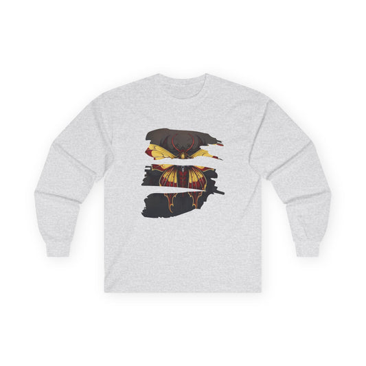 Moth - Red and Yellow Unisex Long Sleeve Shirt