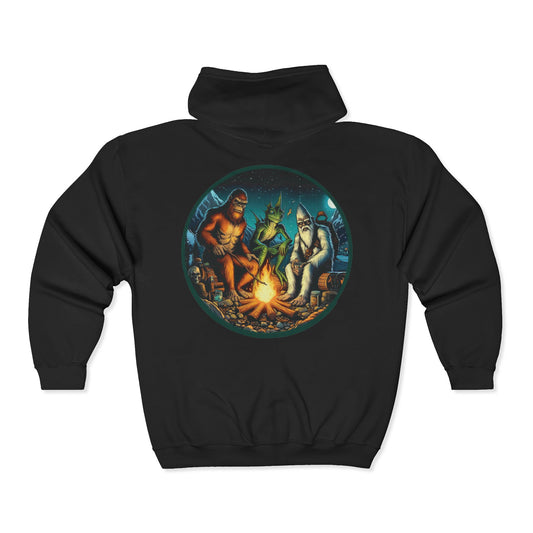 Cryptid Camping Trip Unisex Zip-Up Hoodie