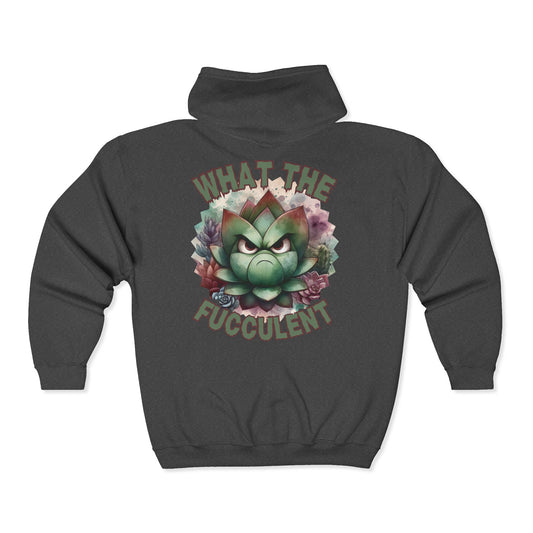 What the Fucculent Unisex Zip-Up Hoodie