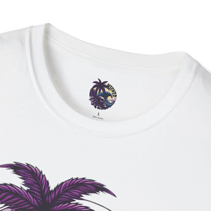 Purple Skull Waves Unisex T-Shirt