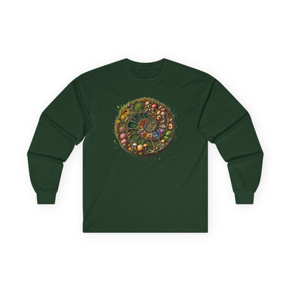 Floral Mushroom Spiral Unisex Long Sleeve Shirt