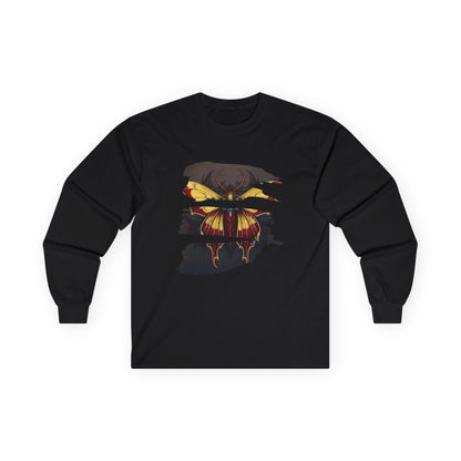Moth - Red and Yellow  Unisex Long Sleeve Shirt