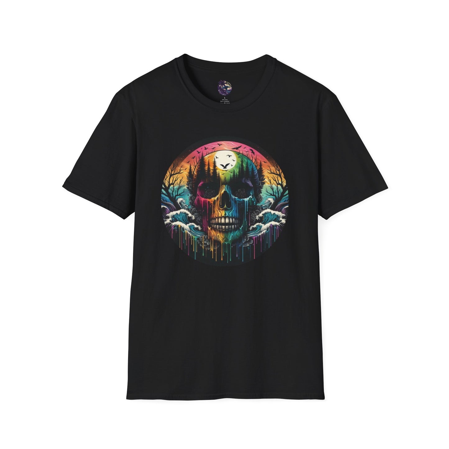 Rainbow Skull Softstyle Unisex T-Shirt