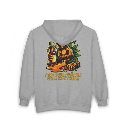 I've Got Your Pumpkin Spice Right Here Unisex Zip-Up Hoodie