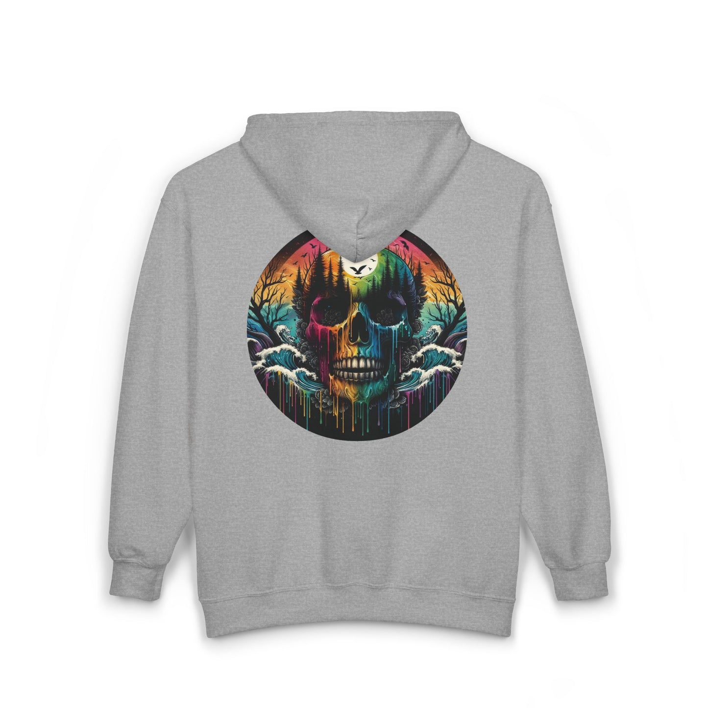 Rainbow Skull Unisex Zip-Up Hoodie
