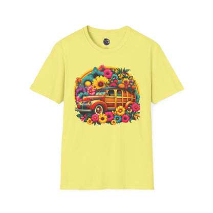 Retro Floral Woody Unisex T-Shirt