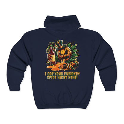 I've Got Your Pumpkin Spice Right Here Unisex Zip-Up Hoodie