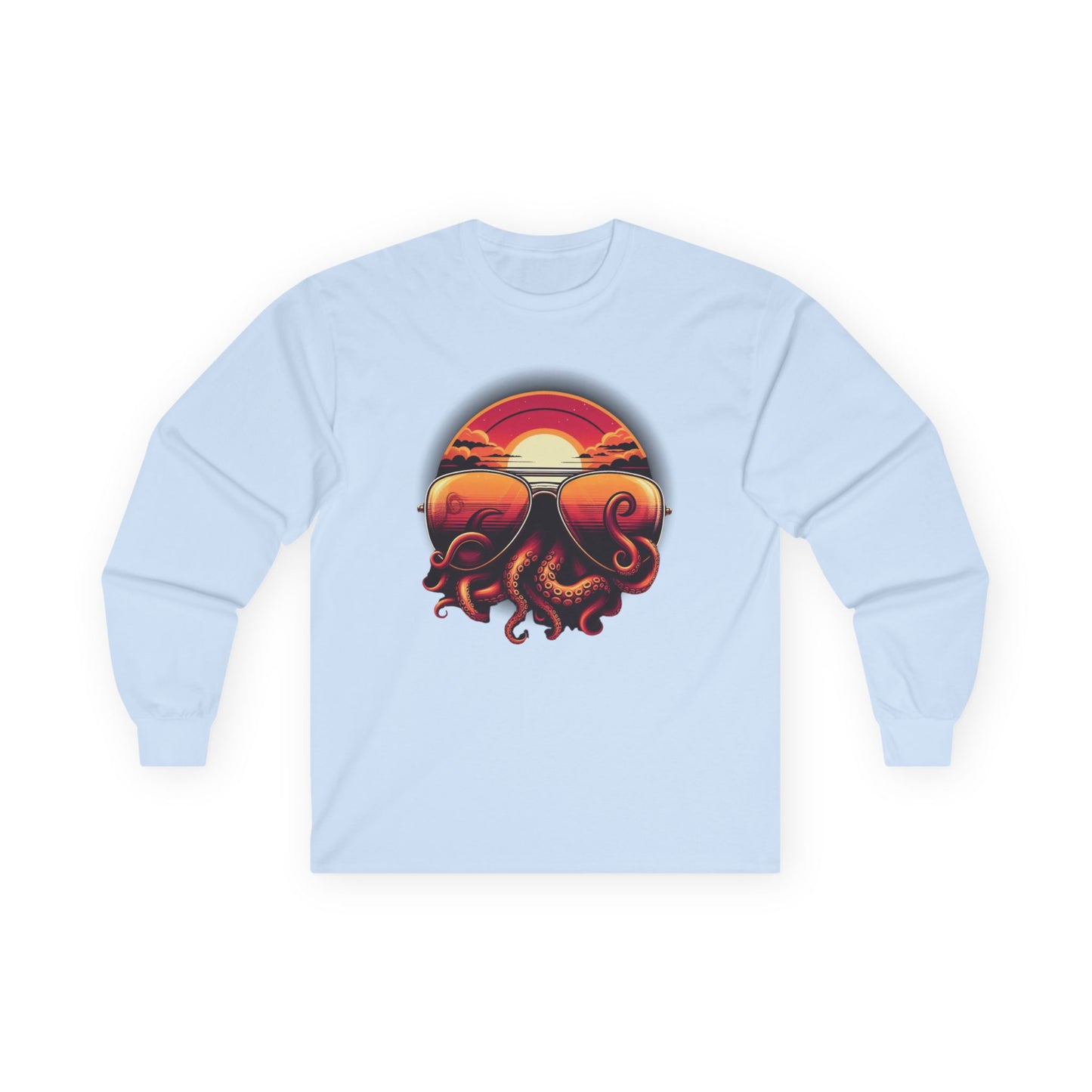 Aviator Sunglasses Sunset Tentacles Unisex Long Sleeve Shirt