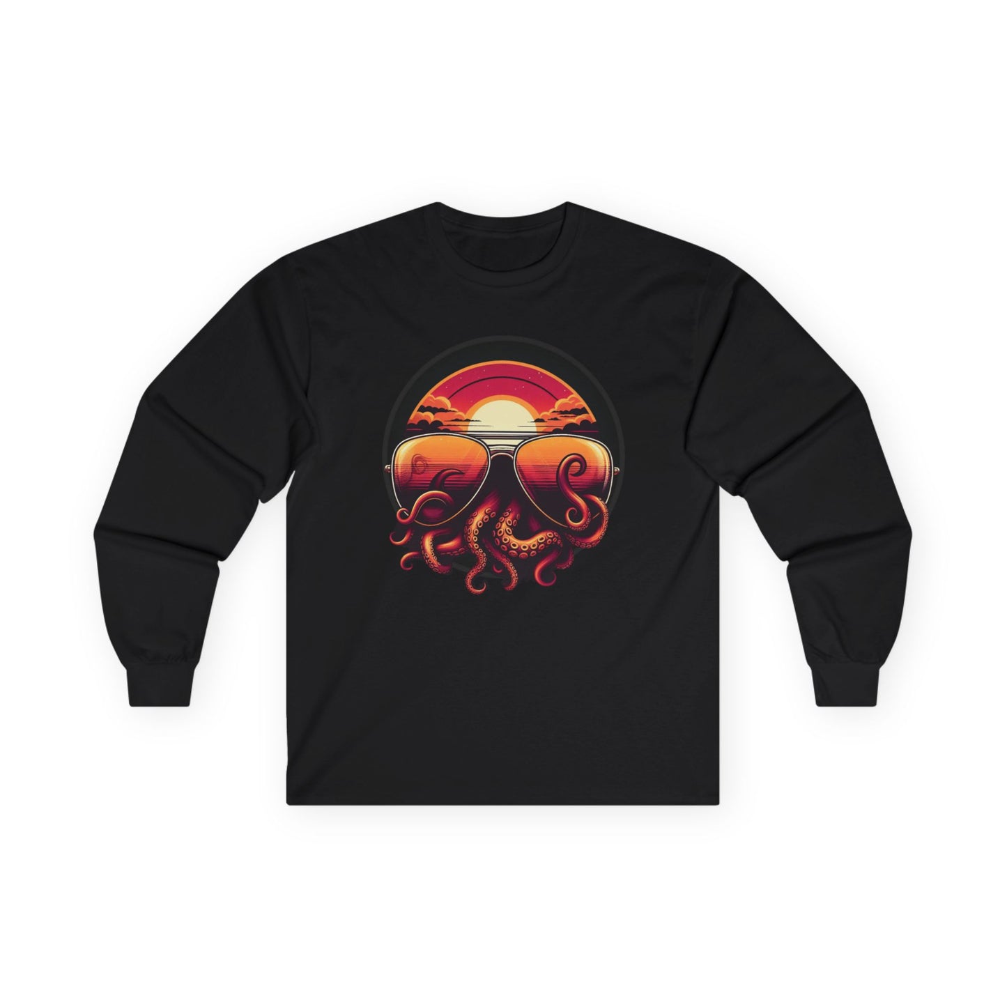 Aviator Sunglasses Sunset Tentacles Unisex Long Sleeve Shirt