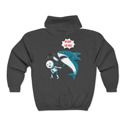 Shark 'NO SOUP FOR YOU' Unisex Zip-Up Hoodie