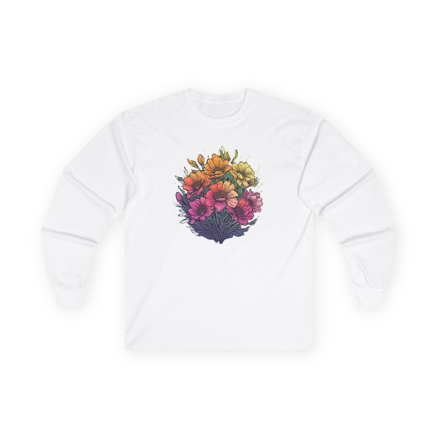 Summer Flowers Unisex Long Sleeve Shirt
