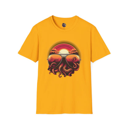 Aviator Sunglasses Sunset Tentacles Unisex T-Shirt