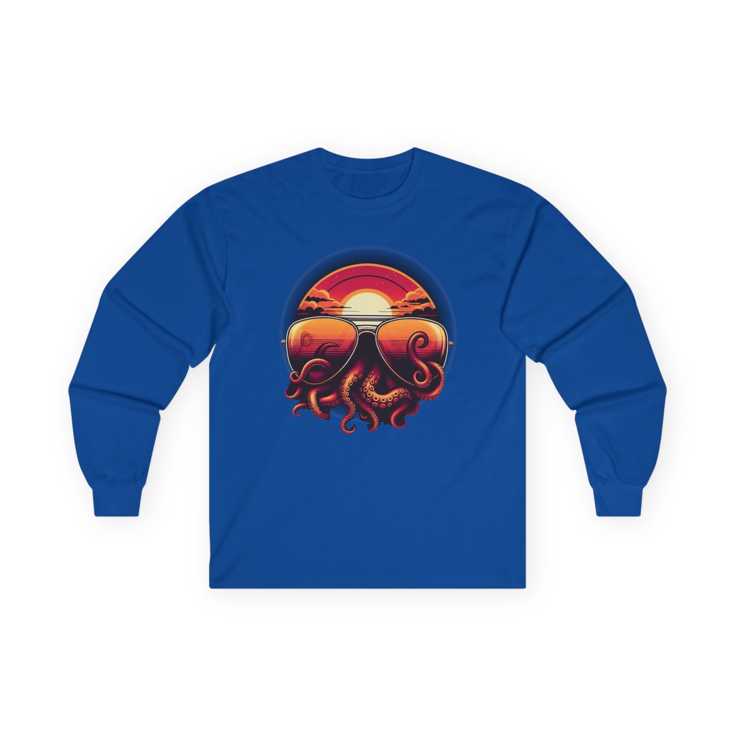 Aviator Sunglasses Sunset Tentacles Unisex Long Sleeve Shirt