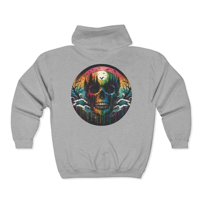 Rainbow Skull Unisex Zip-Up Hoodie