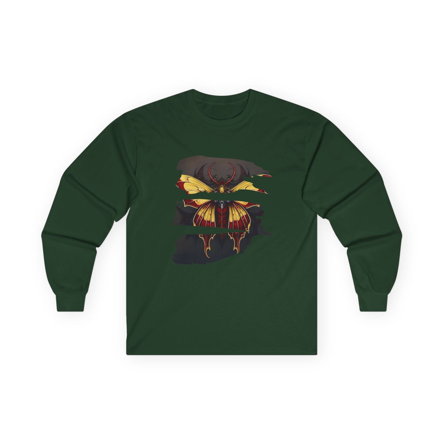 Moth - Red and Yellow  Unisex Long Sleeve Shirt
