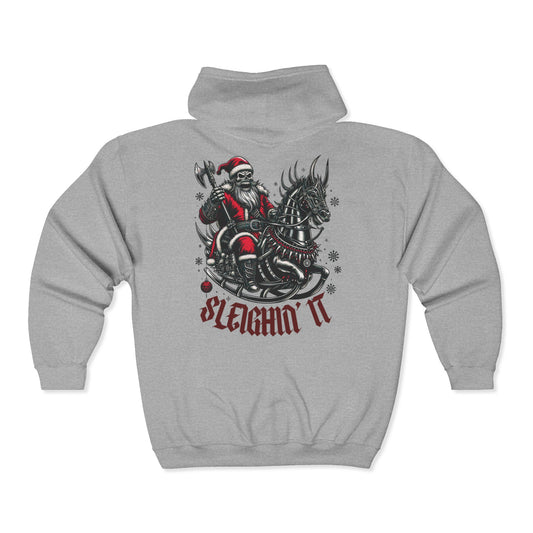 Goth Santa Unisex Zip-Up Hoodie
