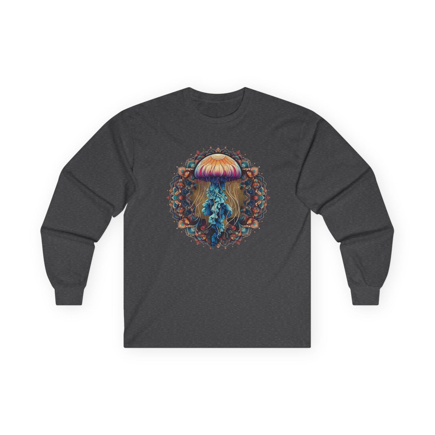 Jellyfish Mandala Unisex Long Sleeve Shirt