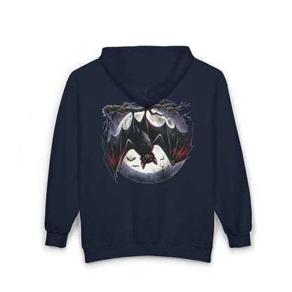 Spooky Season Bat Unisex Zip-Up Hoodie