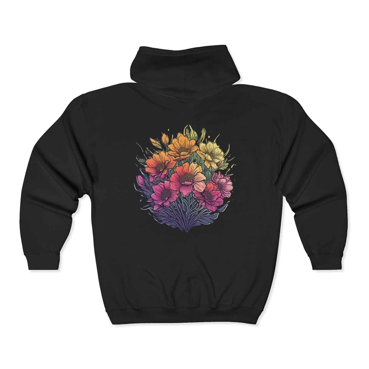 Summer Flowers Unisex Zip-Up Hoodie