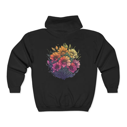 Summer Flowers Unisex Zip-Up Hoodie