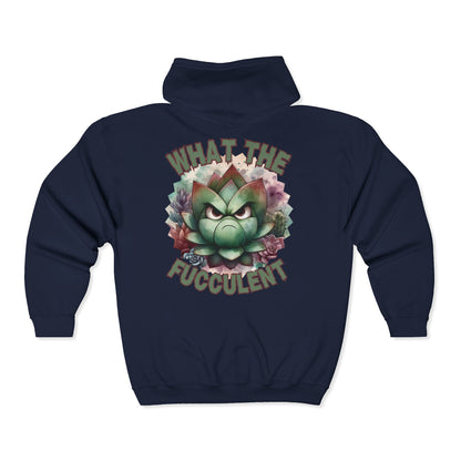 What the Fucculent Unisex Zip-Up Hoodie