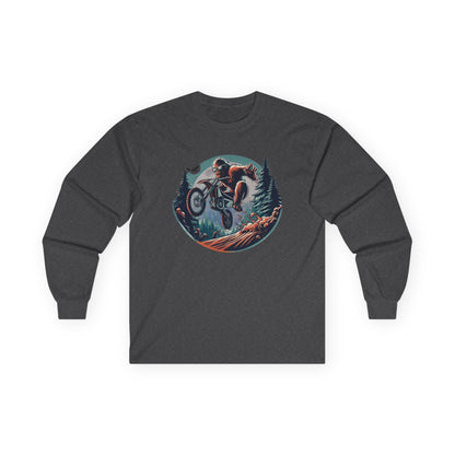 Sasquatch Dirt Bikin' Unisex Long Sleeve Shirt