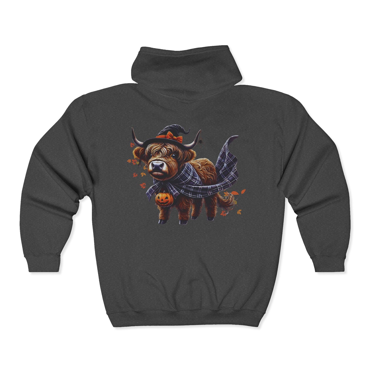 Highland Cow-oween Unisex Zip-Up Hoodie