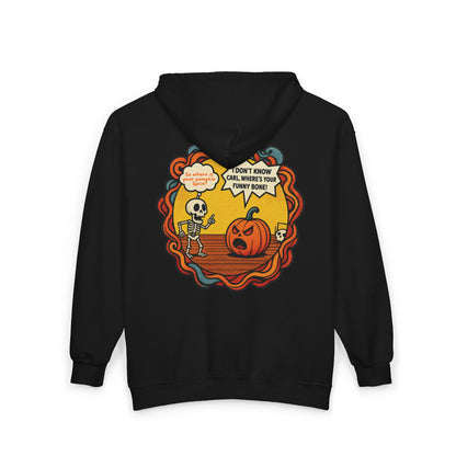 Pumpkin Spice vs Funny Bone Unisex Zip-Up Hoodie