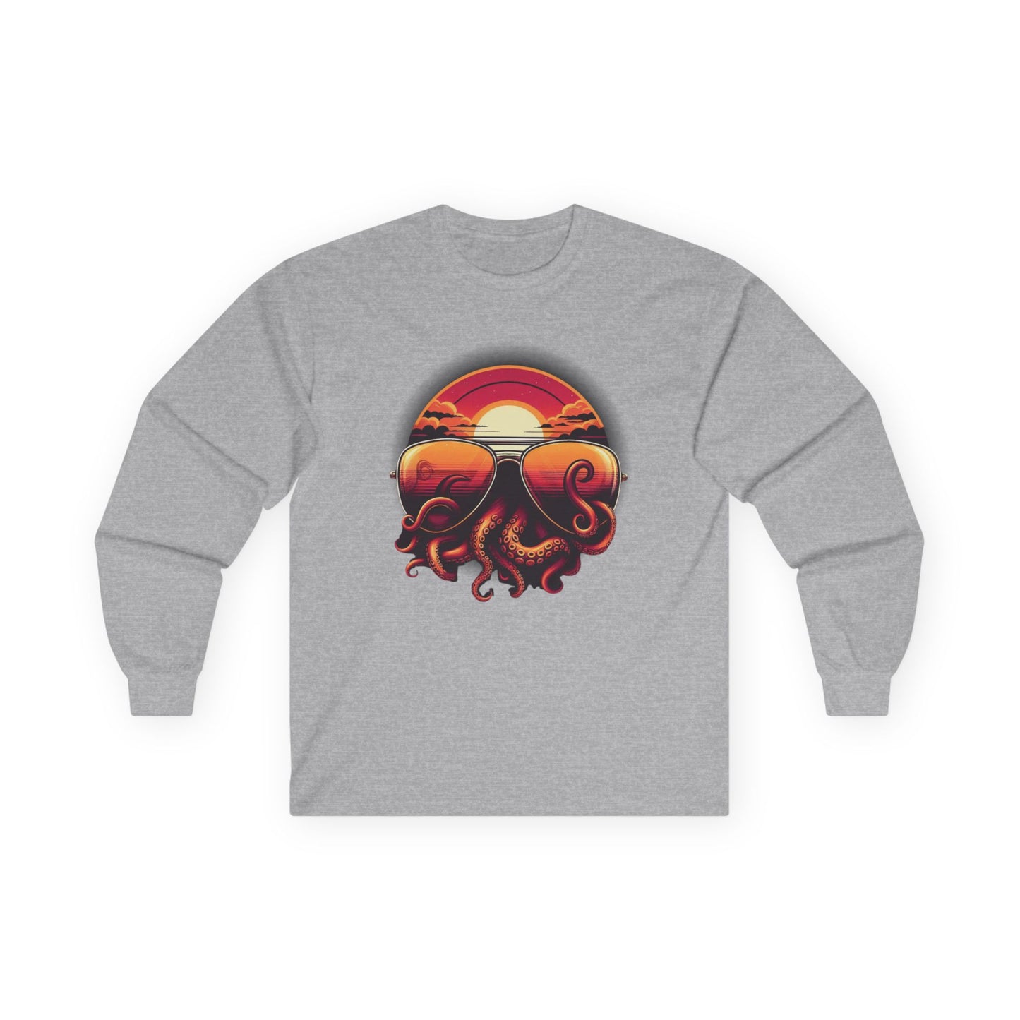 Aviator Sunglasses Sunset Tentacles Unisex Long Sleeve Shirt
