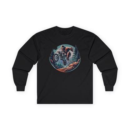 Sasquatch Dirt Bikin' Unisex Long Sleeve Shirt
