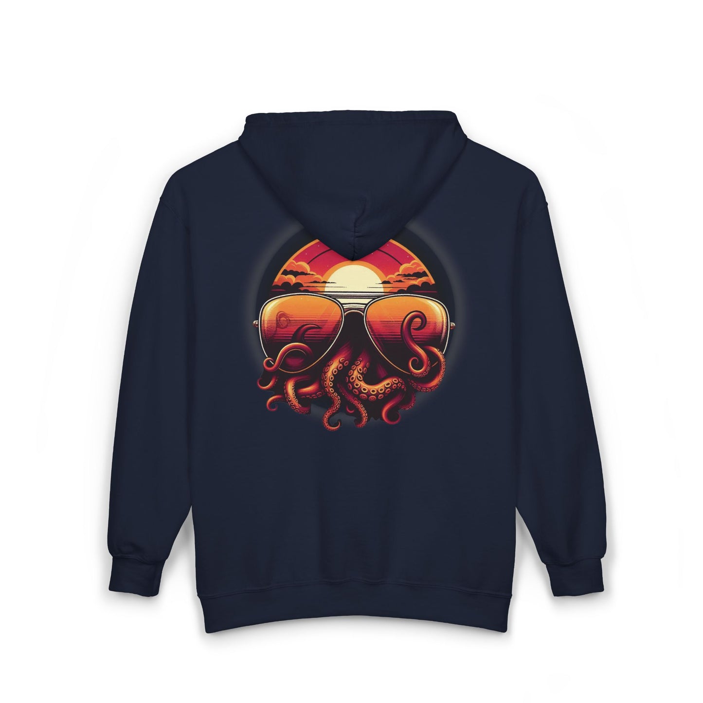 Aviator Sunglasses Sunset Tentacles Unisex Zip-Up Hoodie