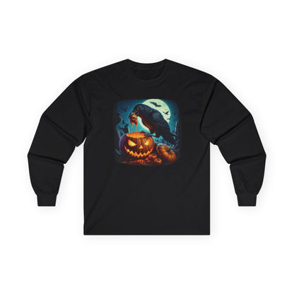 Raven Skull Unisex Long Sleeve Shirt