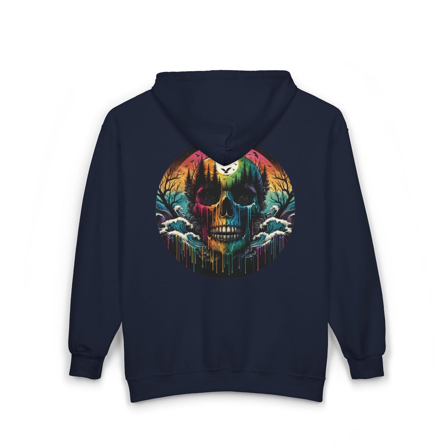 Rainbow Skull Unisex Zip-Up Hoodie