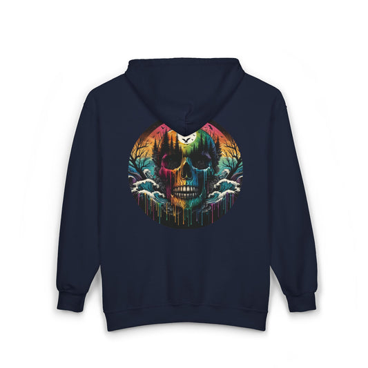 Rainbow Skull Unisex Zip-Up Hoodie