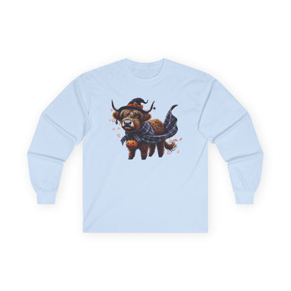 Highland Cow-oween Unisex Long Sleeve Shirt