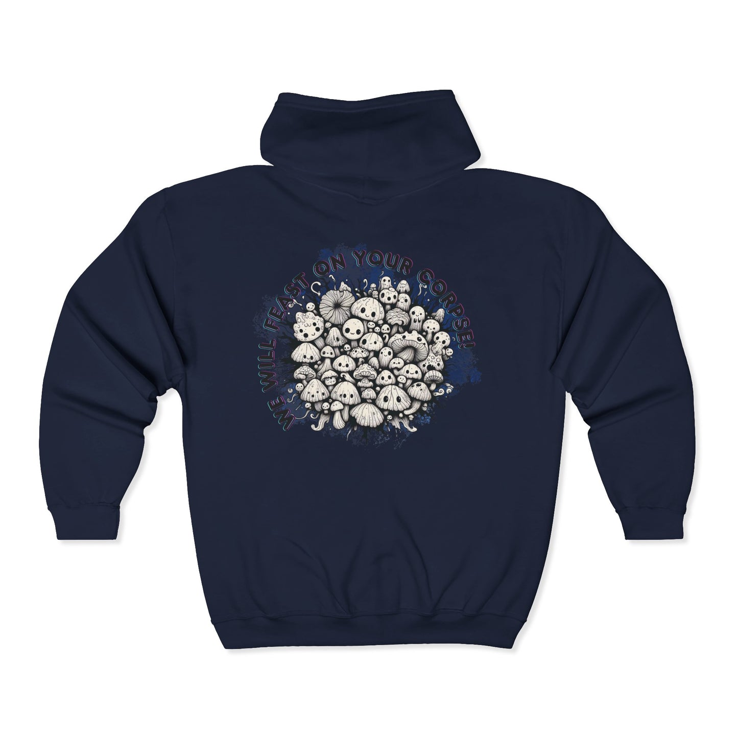 Creepy Mushroom Unisex Zip-Up Hoodie