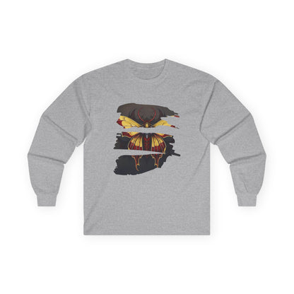 Moth - Red and Yellow  Unisex Long Sleeve Shirt