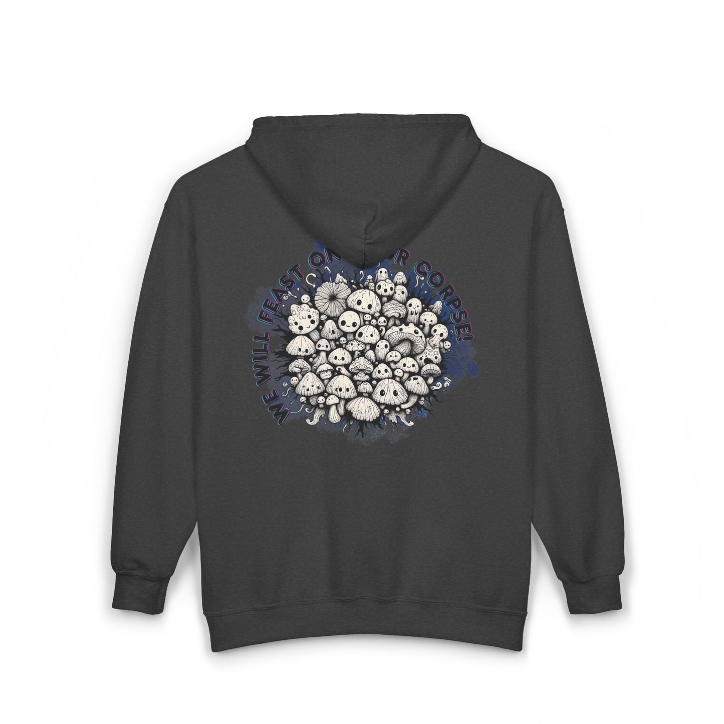 Creepy Mushroom Unisex Zip-Up Hoodie