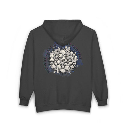 Creepy Mushroom Unisex Zip-Up Hoodie