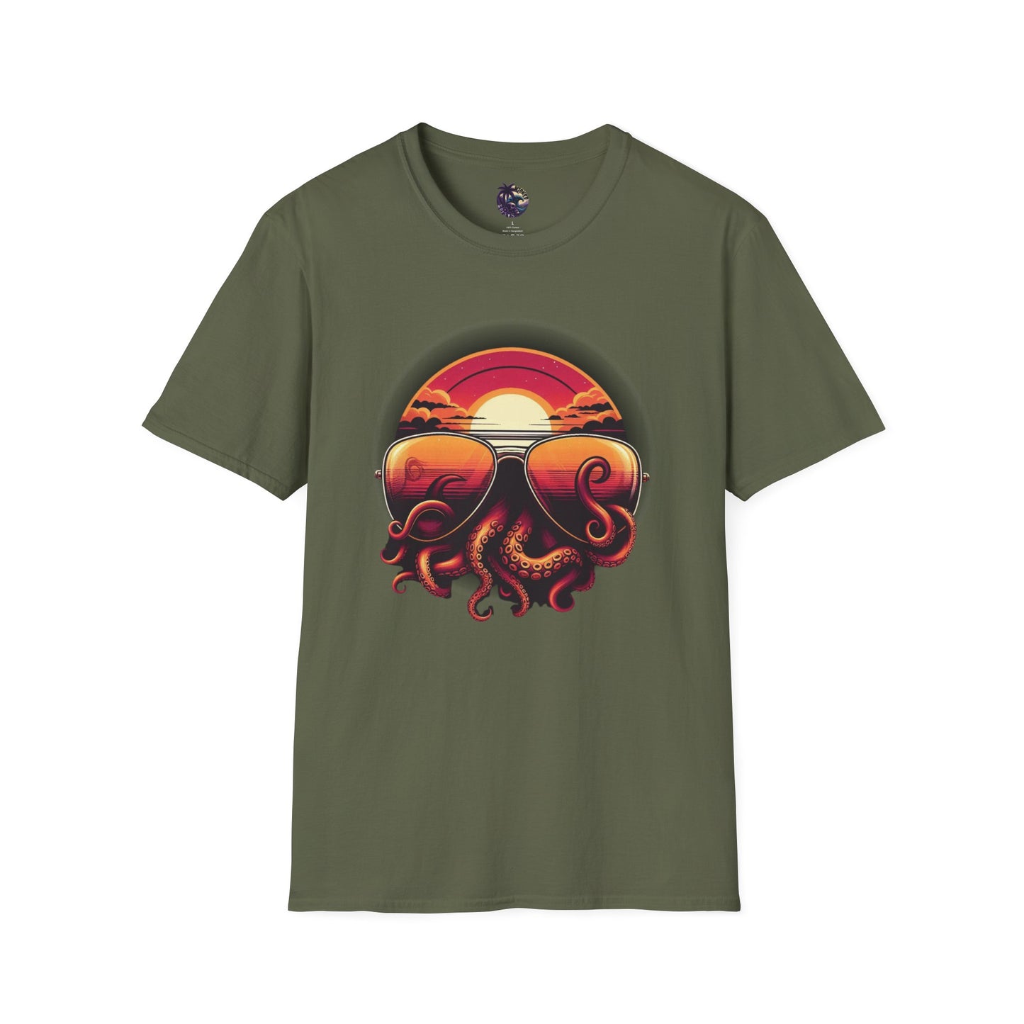 Aviator Sunglasses Sunset Tentacles Unisex T-Shirt