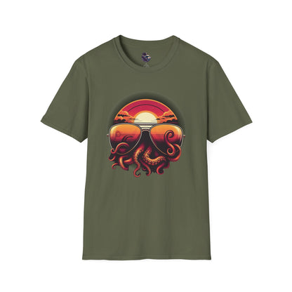 Aviator Sunglasses Sunset Tentacles Unisex T-Shirt