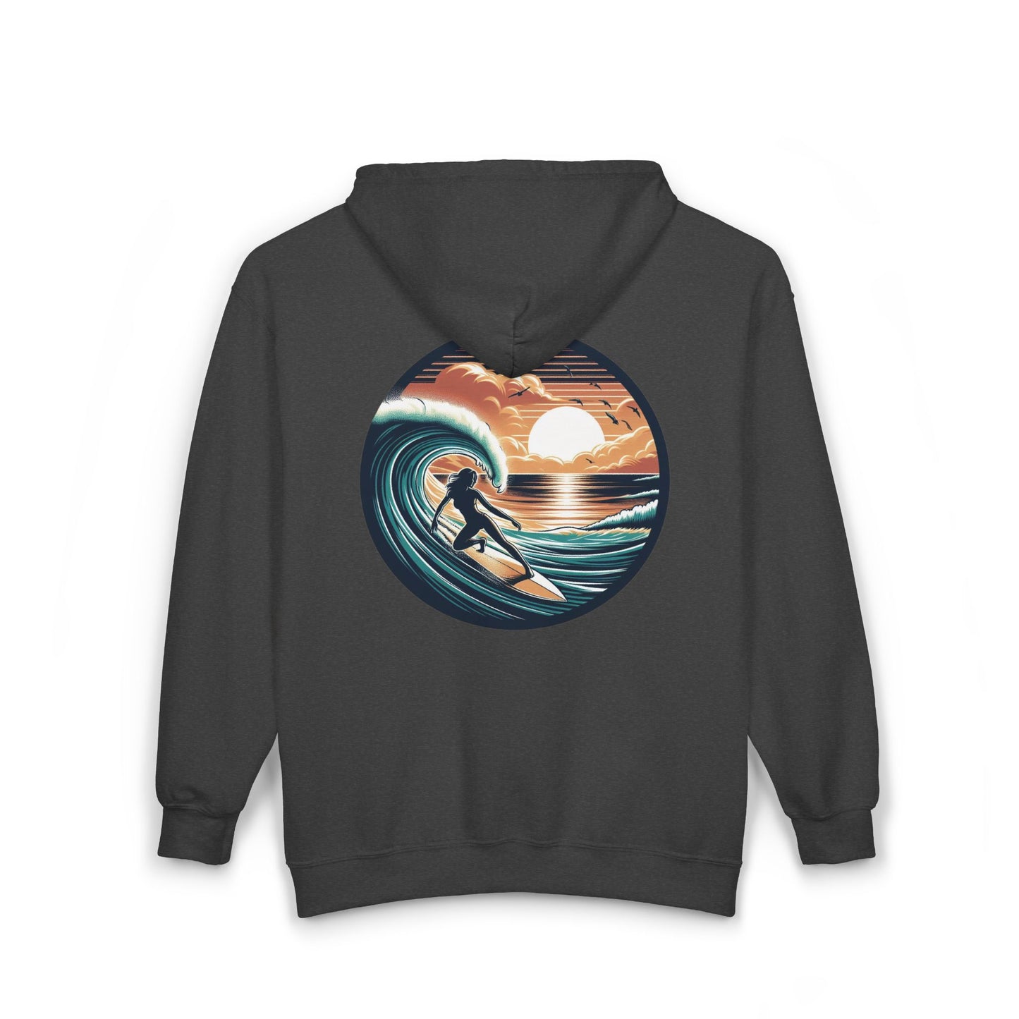 Surfer Girl Unisex Zip-Up Hoodie