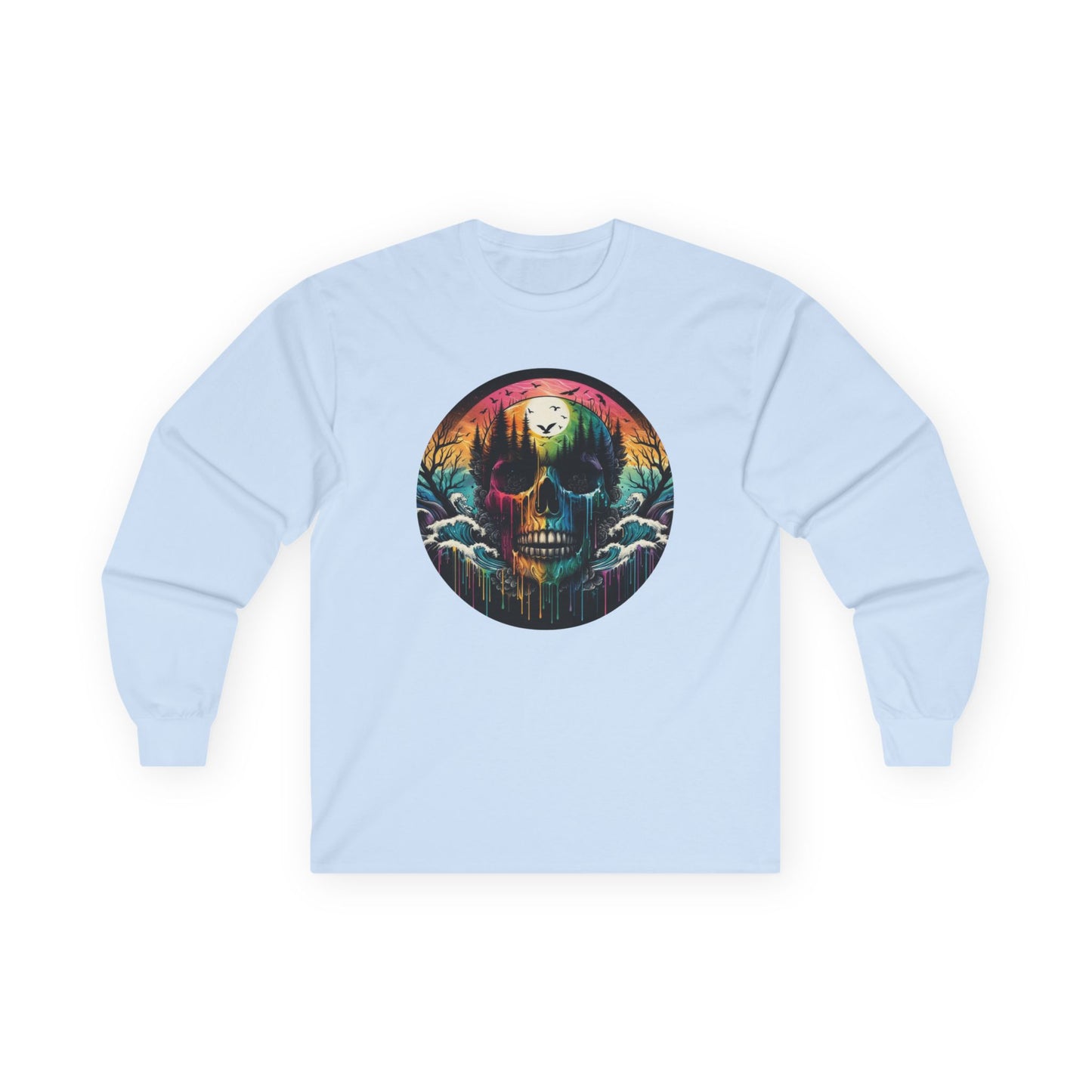Rainbow Skull Softstyle Unisex Long Sleeve Shirt