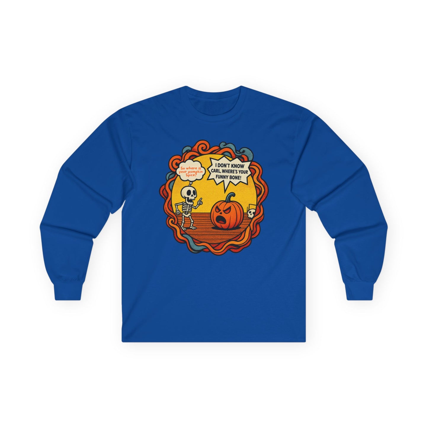 Pumpkin Spice vs Funny Bone Unisex Long Sleeve Shirt