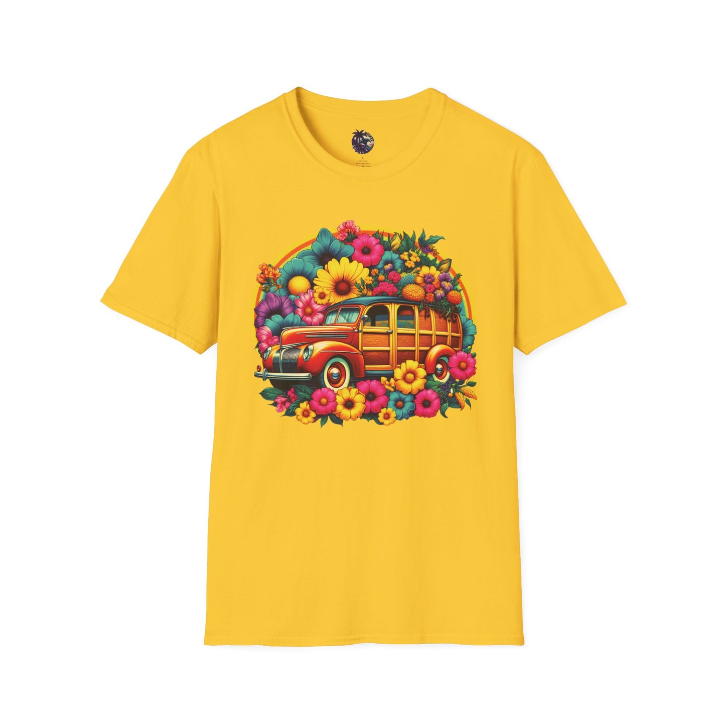Retro Floral Woody Unisex T-Shirt