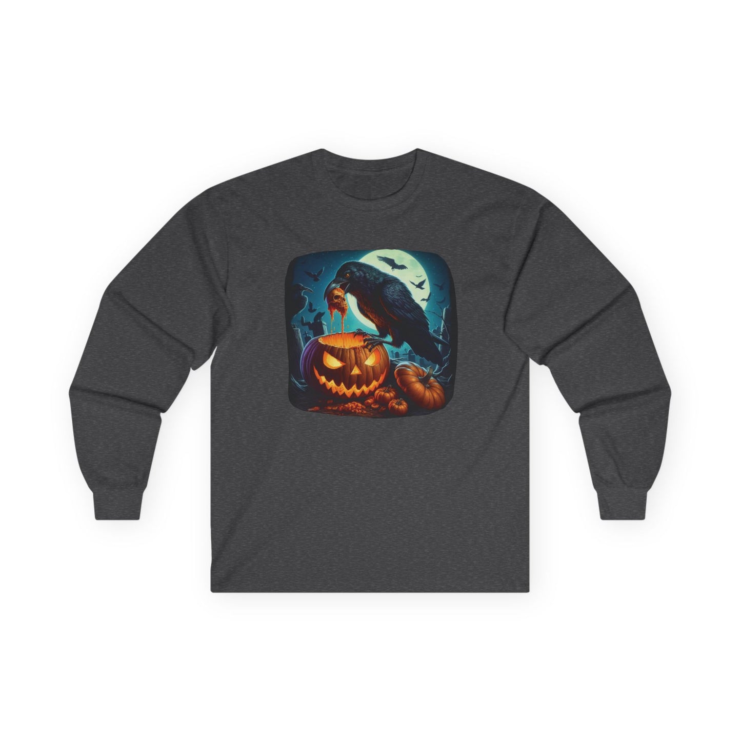 Raven Skull Unisex Long Sleeve Shirt