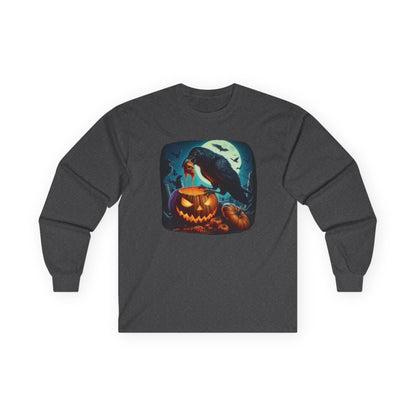 Raven Skull Unisex Long Sleeve Shirt