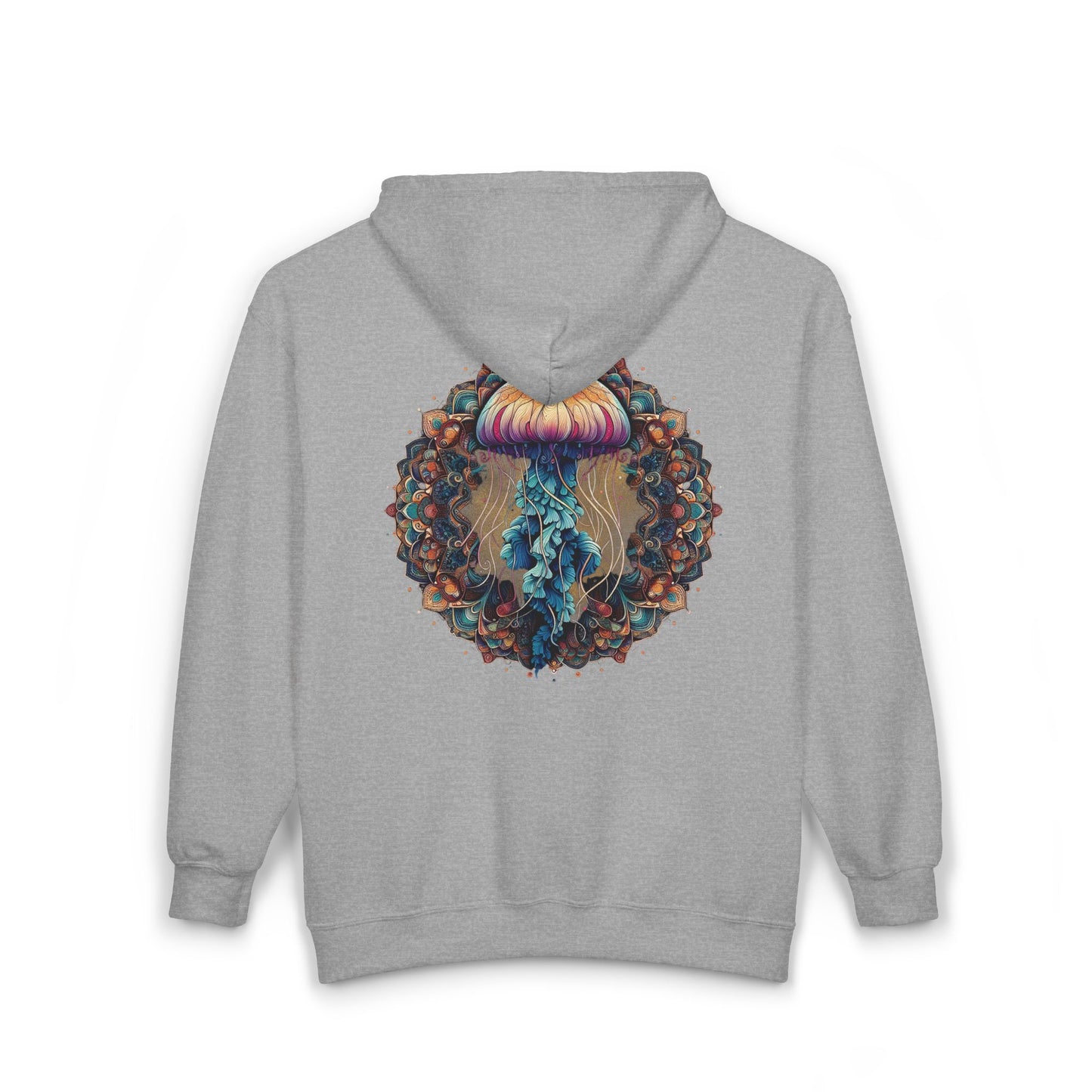 Jellyfish Mandala Unisex Zip-Up Hoodie